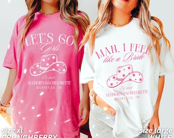 Bachelorette Party Shirts, Nashville Bachelorette, Custom Bachelorette Shirts, Personalized Luxury Bachelorette, Custom Western Bachelorette