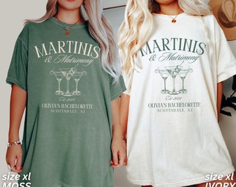 Bachelorette Party Shirts, Martinis and Matrimony, Custom Bachelorette Shirts, Personalized Luxury Bachelorette, Social Club Bach