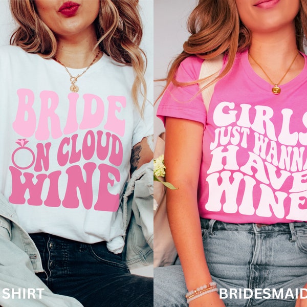 Wijn Bachelorette Shirts, Napa Valley Bach Party, Retro Wine Bach Party, Bruid op Cloud Wine, Bruidsmeisje Shirts, Winery Bachelorette Tees