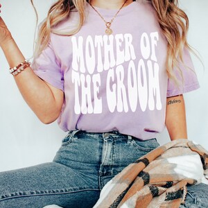 Comfort Colors Mother of the Groom Shirt, Retro Mother of The Groom Tee, Gift for Mother of the Groom Orchid