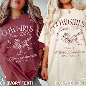 Chemises personnalisées EVJF Nashville, EVJF drôle de cow-girl, Bach Party du dernier rodéo, Chemises de demoiselle d&#39;honneur western, Couleurs confort
