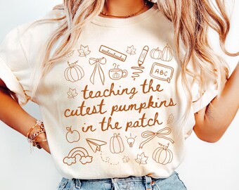 Comfort Colors Teacher Shirt Fall Coquette Teacher Shirt Elementary Teacher Tee Preschool Teacher Gift for Teaching Crew Back to School Tee