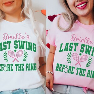 Tennis Bachelorette, Personalized Bachelorette Shirts, Country Club Bachelorette Shirts, Tennis Bach Party, Tennis Bridal Shirts