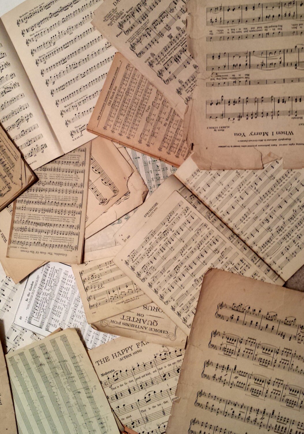 Vintage Sheet Music for Crafts & Collage Old Piano Music Etsy