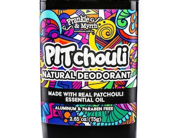 PITchouli | Natural Patchouli Deodorant for Women and Men | Aluminum Free-Baking Soda, Coconut Oil and Shea Butter