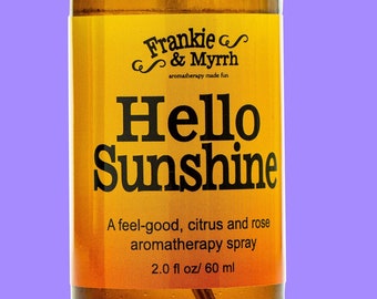 Hallo Sonnenschein | Gute Laune Bergamotte Aromatherapie Parfüm/zerstäuber für Stress und Entspannung
