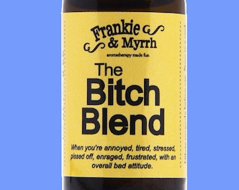 The Bitch Blend | PMS, Menopause, Irritability Essential Oil Blend with Lavender, Bergamot, Clary Sage, Rose Geranium, and Frankincense