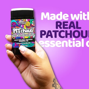 PITchouli Natural Patchouli Deodorant for Women and Men Aluminum Free-Baking Soda, Coconut Oil and Shea Butter image 6