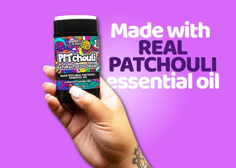 PITchouli Natural Patchouli Deodorant for Women and Men Aluminum Free-Baking Soda, Coconut Oil and Shea Butter image 6