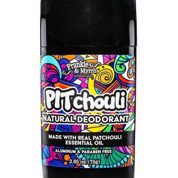 PITchouli | Natural Patchouli Deodorant for Women and Men | Aluminum Free-Baking Soda, Coconut Oil and Shea Butter