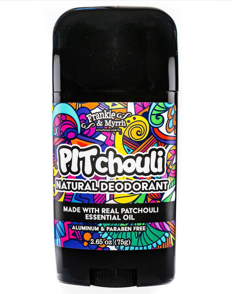 PITchouli Natural Patchouli Deodorant for Women and Men Aluminum Free-Baking Soda, Coconut Oil and Shea Butter image 1