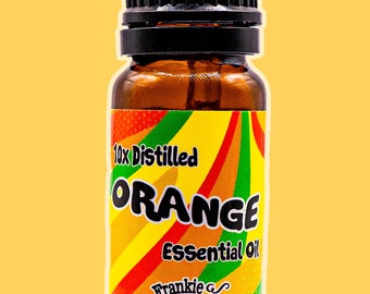 Orange 10x Essential Oil | Ten Times Distilled Therapeutic Grade Orange Essential Oil for Blending or Diffusing