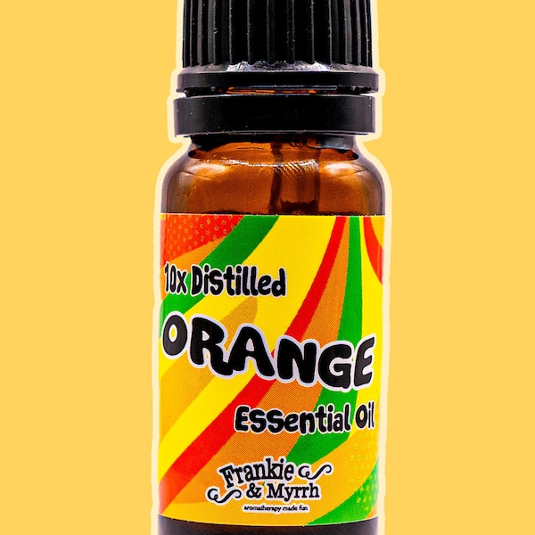 Orange 10x Huile Essentielle | Huile essentielle d'orange de qualité thérapeutique distillée dix fois pour mélanger ou diffuser