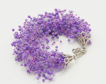 Gift for mom Amethyst Jewelry purple bracelet beaded bracelet for mom amethyst bracelet Violet bracelet purple bridesmaid gift gypsy jewelry