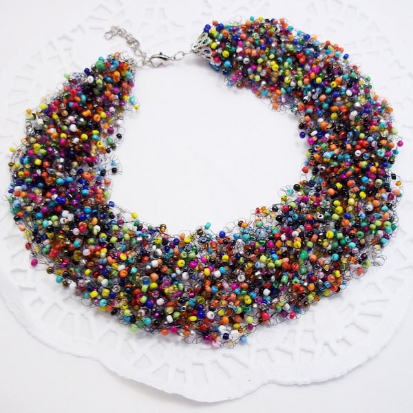 Statement necklace women colorful jewelry bib necklace rainbow necklace funny jewelry wholesale necklace rainbow jewellery funny necklace