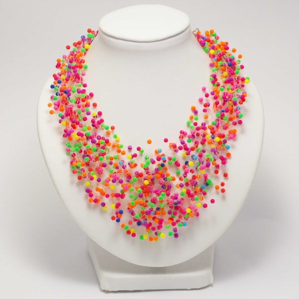 Neon jewelry neon necklace Hawaii Jewelry colorful necklace fun necklace bubblegum necklace bold necklace neon statement necklace for women