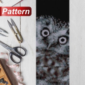 Bracelet patterns nature Do It Yourself pattern with beads animal lovers owl pattern peyote stitch one drop owl pattern beading for women