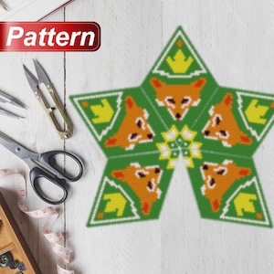 3d animal patterns beaded peyote stars 3d bead patterns beaded fox pattern Warped Square advanced pattern peyote star pattern star beading