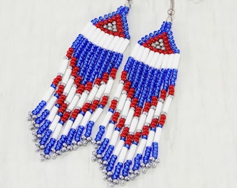 Drapeau américain boucles d’oreilles patriotiques Bijoux de la fête du Travail Pays national États-Unis drapeau boucles d’oreilles Drapeau américain cadeaux Jour de l’indépendance 4 juillet clip sur