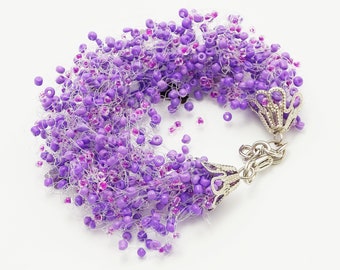 Purple bridal mariage jewelry February birthstone amethyst bracelets Dark violet bracelet wedding lavender Amethyst jewelry bridesmaids gift