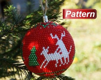 Beaded christmas ornament patterns Bead crochet pattern ball Xmas deer pattern love Christmas decor pdf Funny ornaments sexy pattern pdf