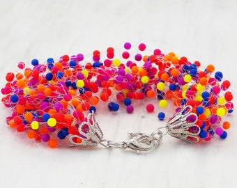 Neon jewelry beach outfits neon bracelet neon accessories hawaiian jewelry pride bracelet colored jewelry rainbow bracelet costume jewelry