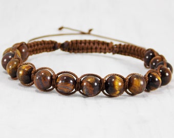 Tigers eye bracelet for dad Guy bracelet custom Unique male gifts amulet men Husband gift ideas Wrist mala bracelet homme stone meditation