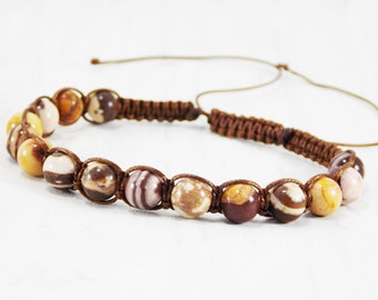 Adjustable bracelet for men Jasper bracelet bead bracelet meditation bracelet mens accessories for father protection Braided bracelet string