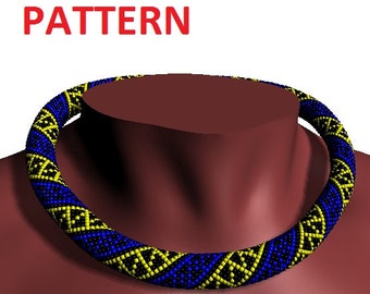 Bead collar pattern weaving patterns bead crochet pattern beading accessories seed beads necklace crochet bead  unique patterns pdf supplies