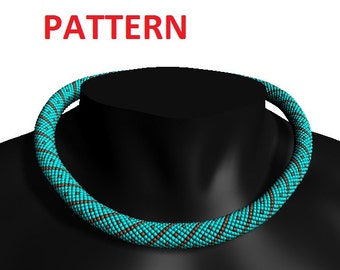 Bead crochet necklace pattern PDF diy necklace or beaded bangle