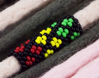 Rasta Loc sieraden haaraccessoires Dread Schmuck Loc kralen vlag Jamaicaanse accessoires haar sieraden voor locs Rasta haar kralen vlecht manchetten