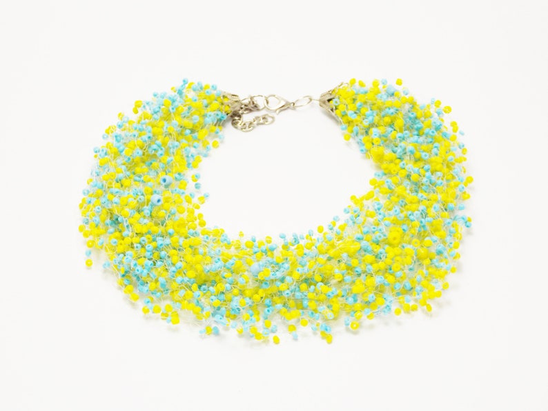 Bright yellow necklace prom jewelry pretty necklaces yellow jewelry beach wedding bridal jewelry stores yellow statement necklace for women image 5