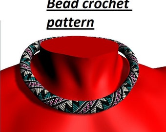 Bead crochet pattern Beading tutorials and patterns pdf Make bead necklace Easy instruction pdf Seed beads patterns triangle patterns zigzag