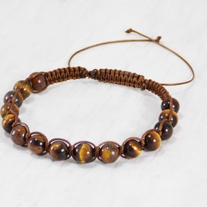 Tigers eye bracelet for dad Guy bracelet custom Unique male gifts amulet men Husband gift ideas Wrist mala bracelet homme stone meditation image 5