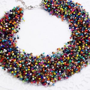 Statement necklace women colorful jewelry bib necklace rainbow necklace funny jewelry wholesale necklace rainbow jewellery funny necklace image 5