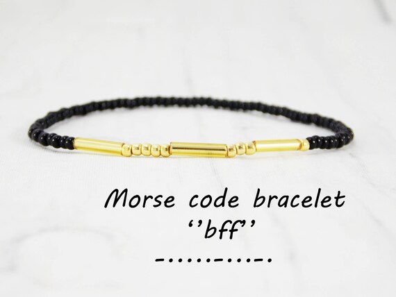 Bff Morse Code Bracelet Bff Bracelet For Girls Distance Etsy