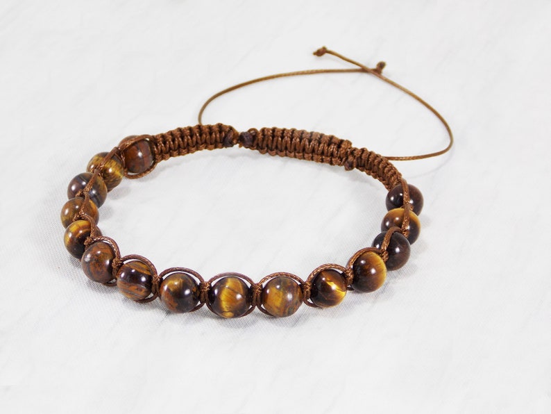 Tigers eye bracelet for dad Guy bracelet custom Unique male gifts amulet men Husband gift ideas Wrist mala bracelet homme stone meditation image 6
