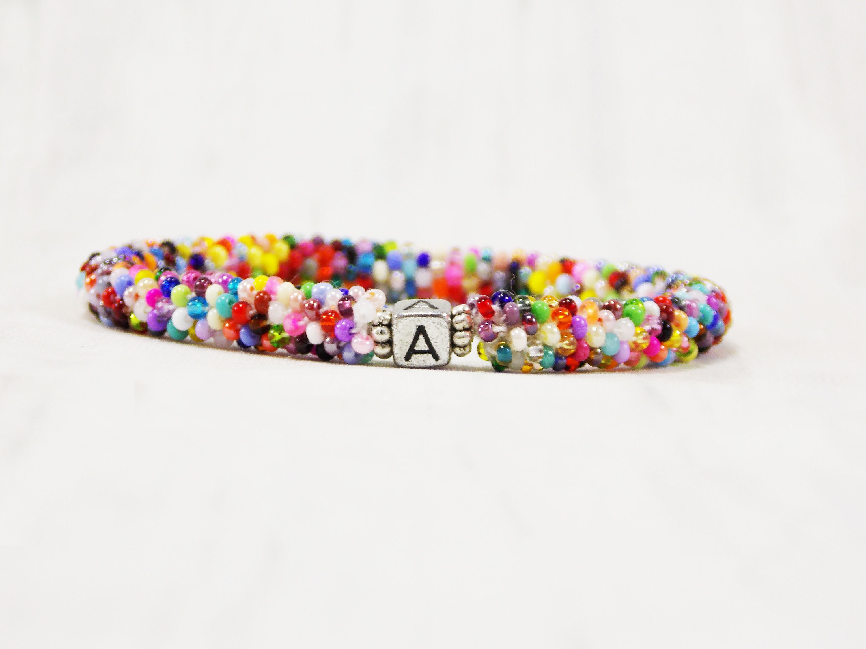 Personalised Beaded Rainbow Bracelet – Bongo Beads