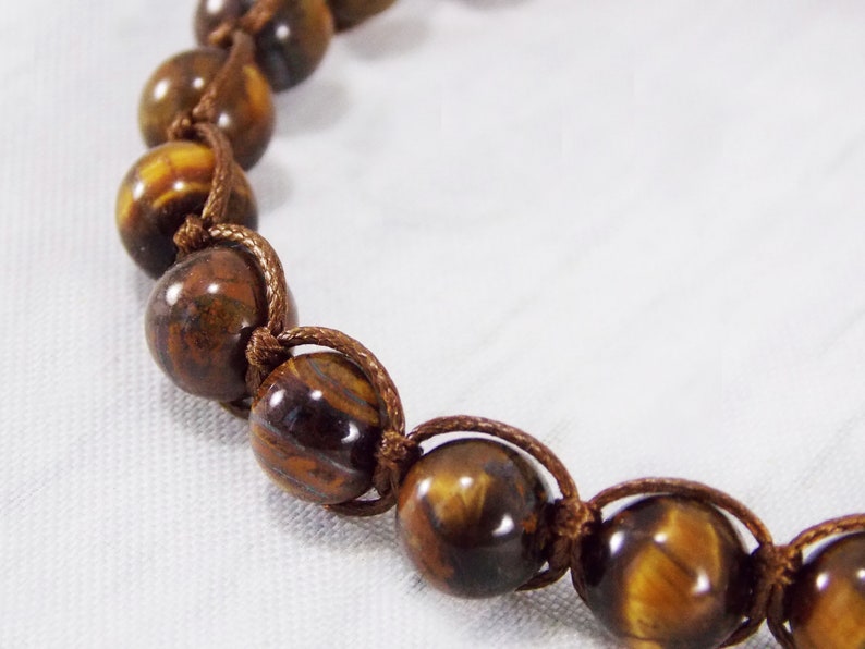 Tigers eye bracelet for dad Guy bracelet custom Unique male gifts amulet men Husband gift ideas Wrist mala bracelet homme stone meditation image 9
