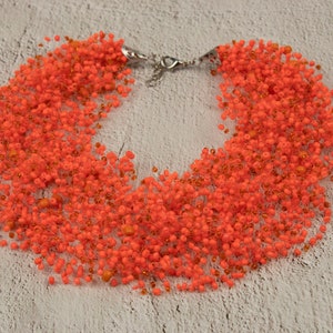 Orange jewelry wedding statement necklace terracotta jewelry orange necklace southwestern jewelry terracotta necklace orange bead necklace image 6