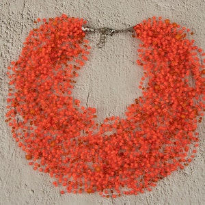 Orange jewelry wedding statement necklace terracotta jewelry orange necklace southwestern jewelry terracotta necklace orange bead necklace image 7