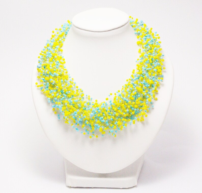 Bright yellow necklace prom jewelry pretty necklaces yellow jewelry beach wedding bridal jewelry stores yellow statement necklace for women image 10