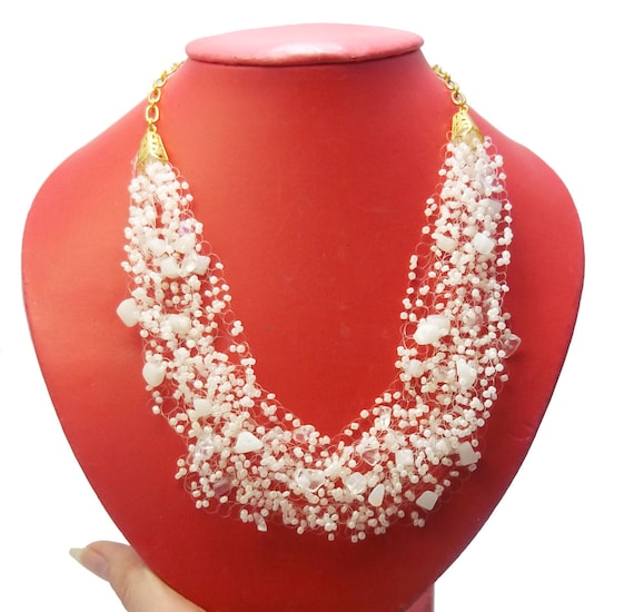 Unique gift for mom gifts bridesmaid jewelry Moonstone necklace Ivory jewelry beige necklace Beige jewelry bridal jewelry Moonstone Jewelry