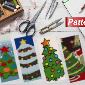 Seed Beading Pattern Christmas tree cuff WINTER pattern forest pattern peyote stitch holiday peyote pattern Snow Christmas Bead Bracelet pdf