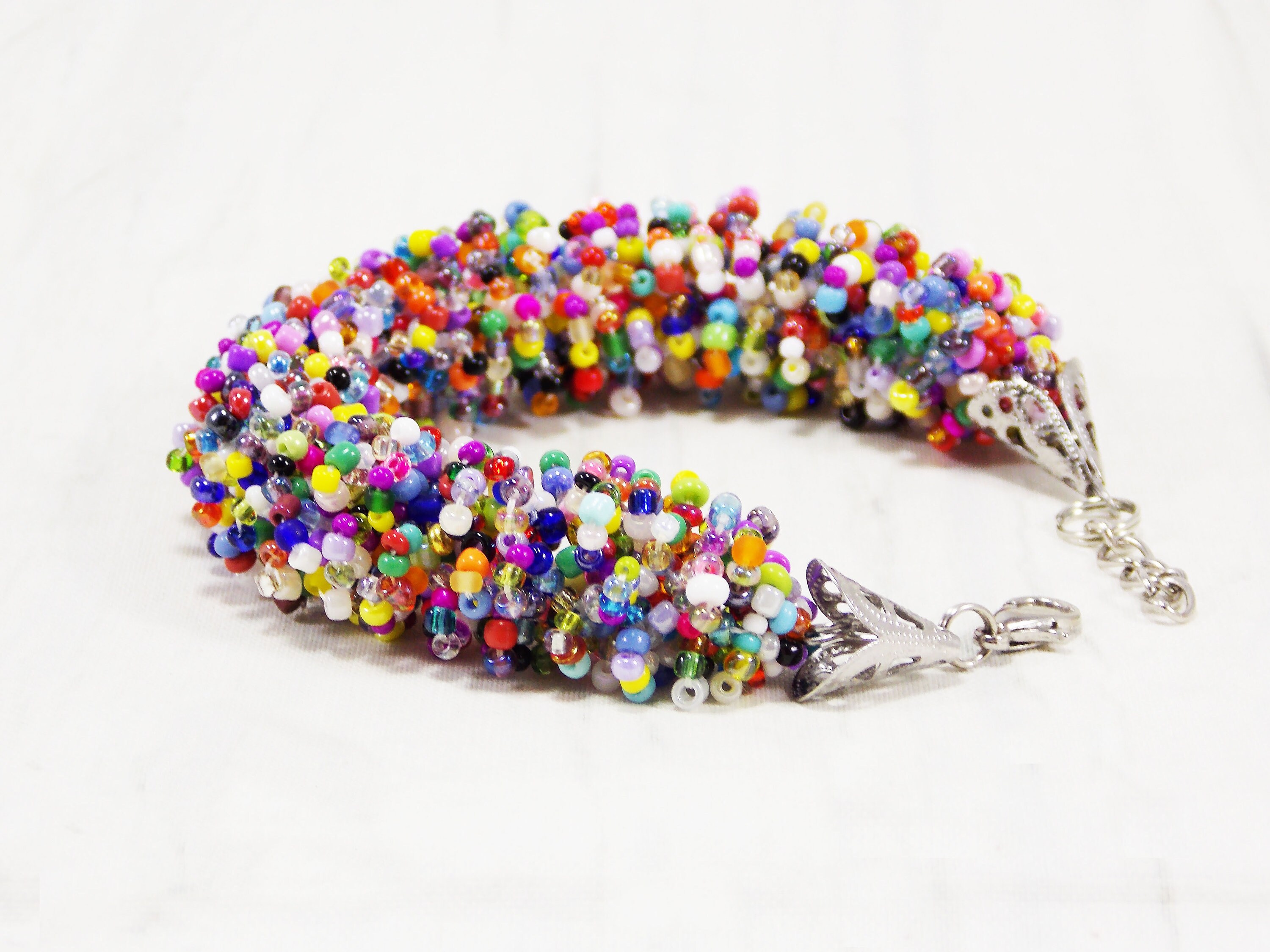 Colorful Fun Rainbow Bracelet Tropical Colors Boho Tribal Wear Bohemian ...