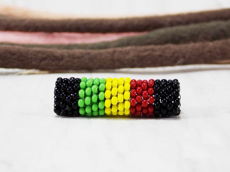 Dread Bead Rasta Beads for Locs Jamaican Flag Dreadlock Bead Etsy