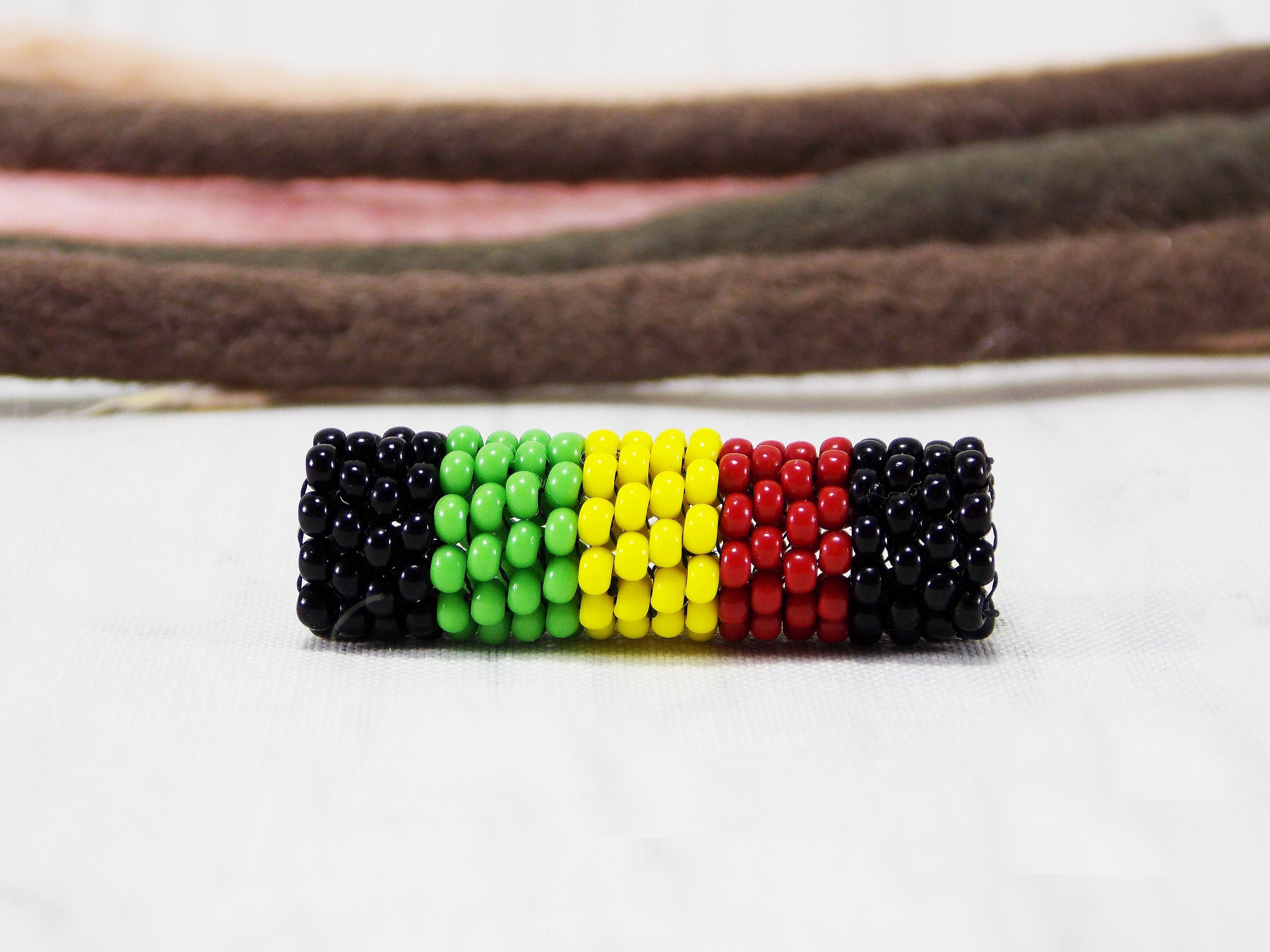 Dread bead rasta beads for locs jamaican flag dreadlock bead Etsy
