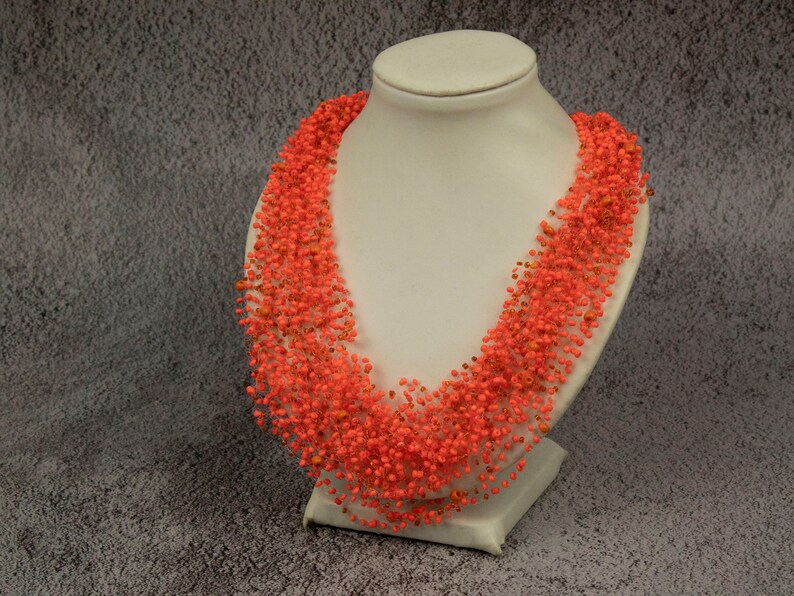 Orange jewelry wedding statement necklace terracotta jewelry orange necklace southwestern jewelry terracotta necklace orange bead necklace image 9