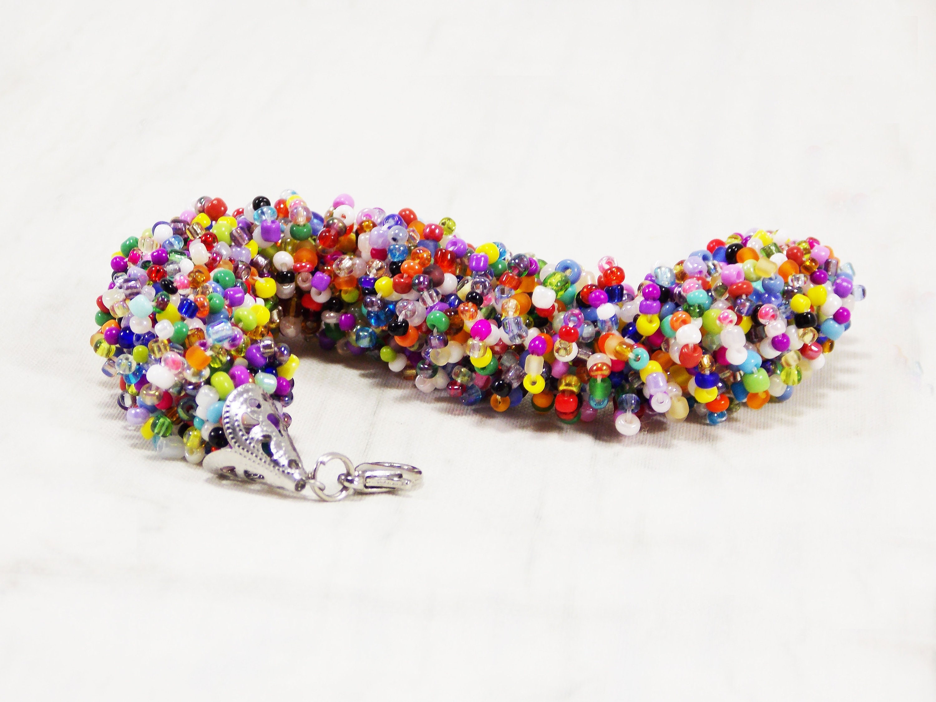 Colorful Fun Rainbow Bracelet Tropical Colors Boho Tribal Wear Bohemian ...
