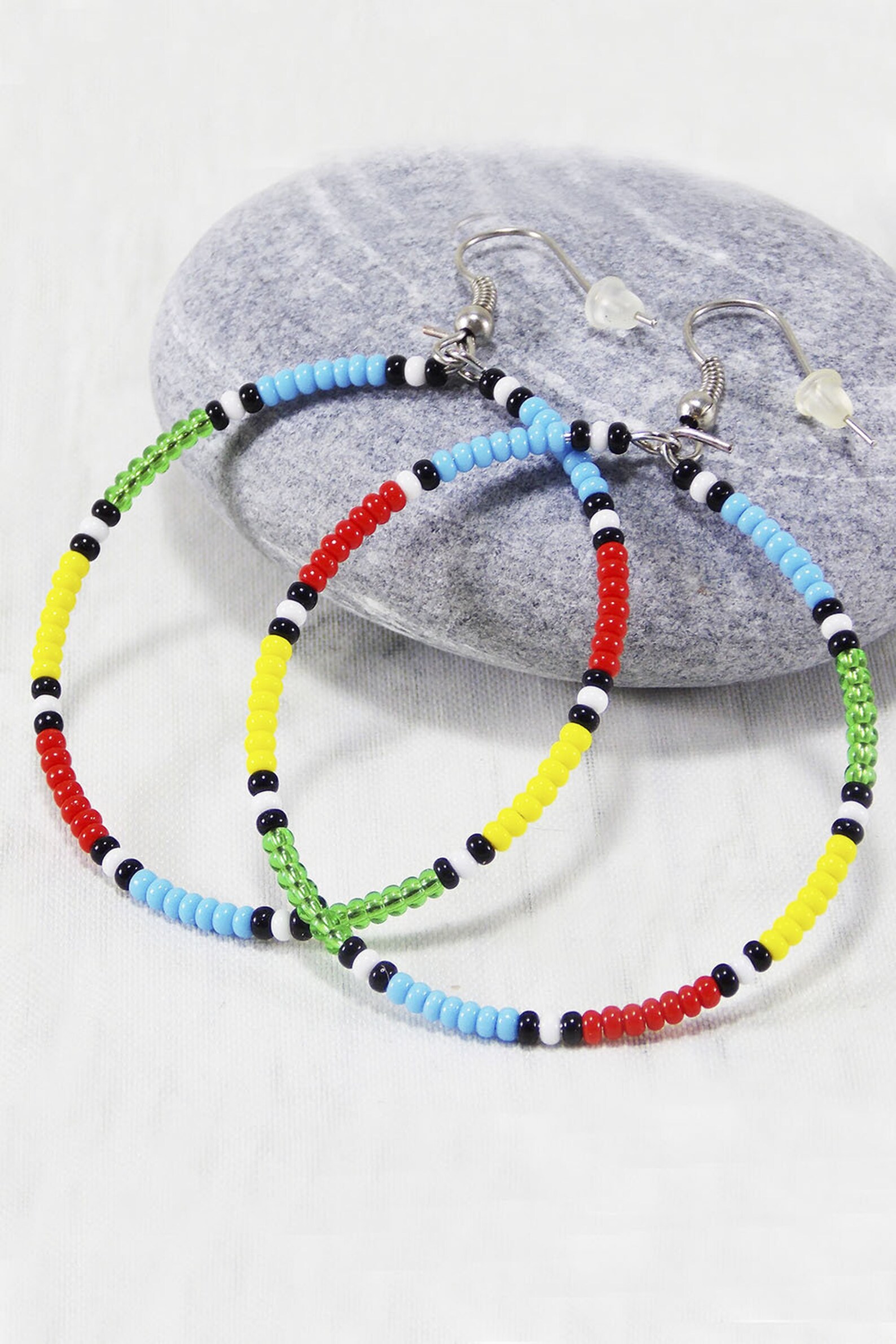 African hoop earring thin culture accessories Multi round Etsy